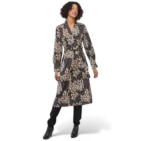 Richard Allen x H&M Women’s Abstract Long Sleeve Silky Belted Midi Dress Size 6 - Picture 12 of 12